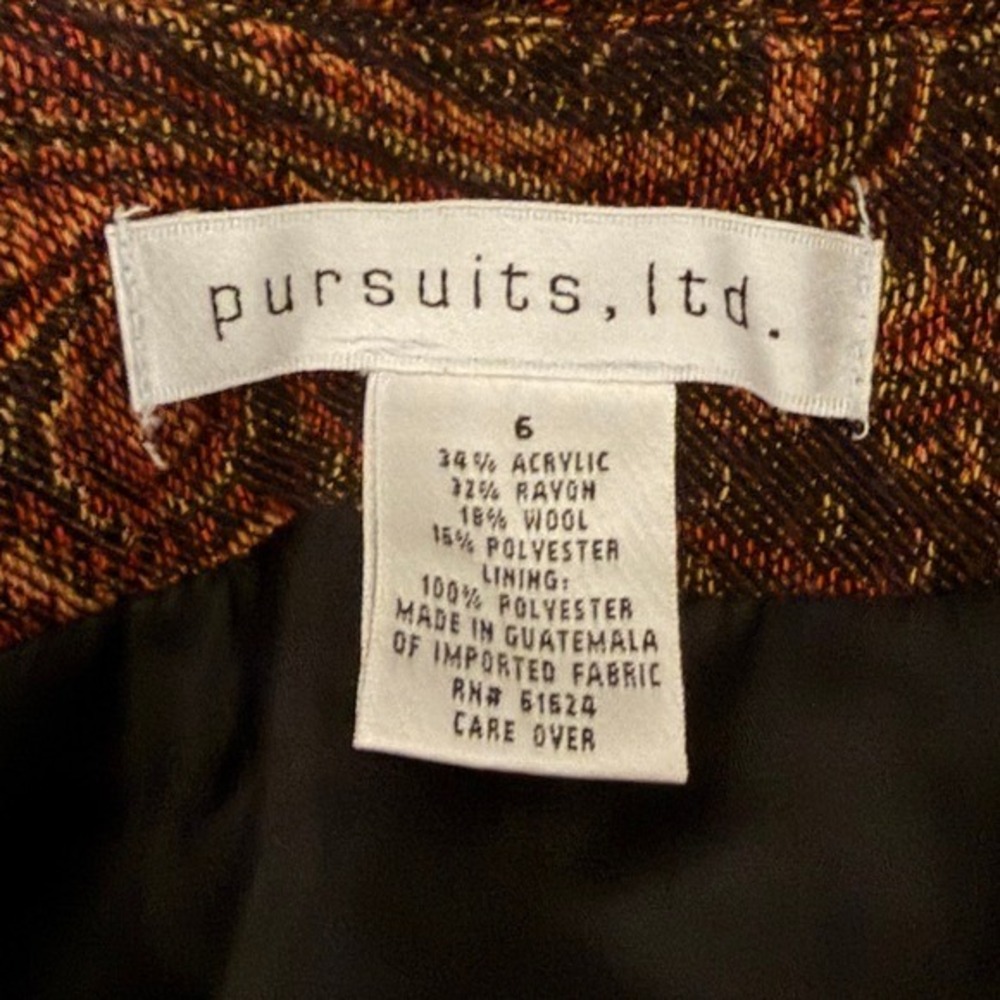 Pursuits Ltd Paisley Maxi Skirt – Women's Size 6, Slit & Zip Closure, Boho Print - Picture 7 of 10